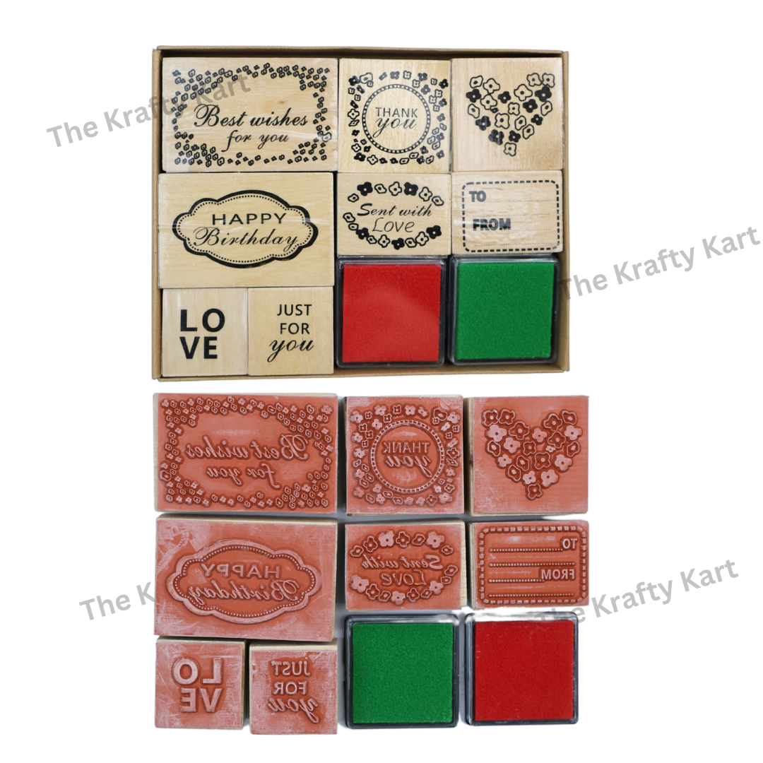 Wooden Stamp Set Mix
