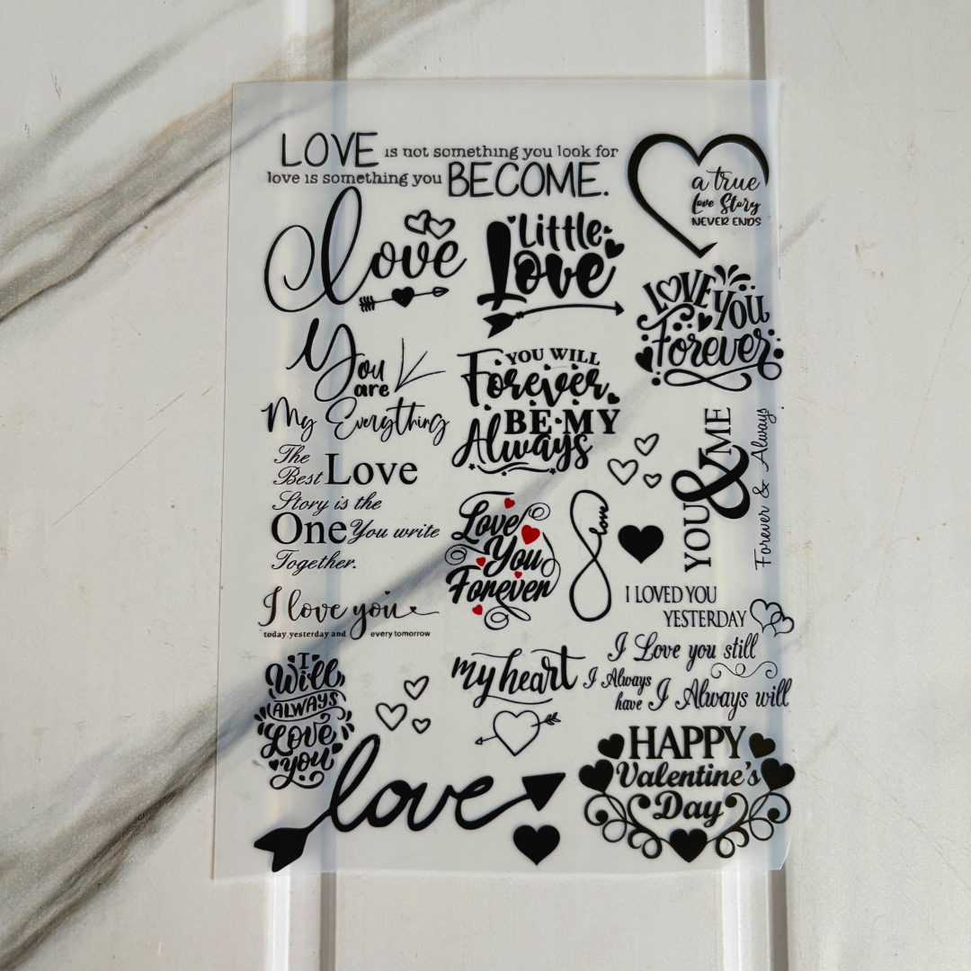 Insert Sheet - Love Thoughts