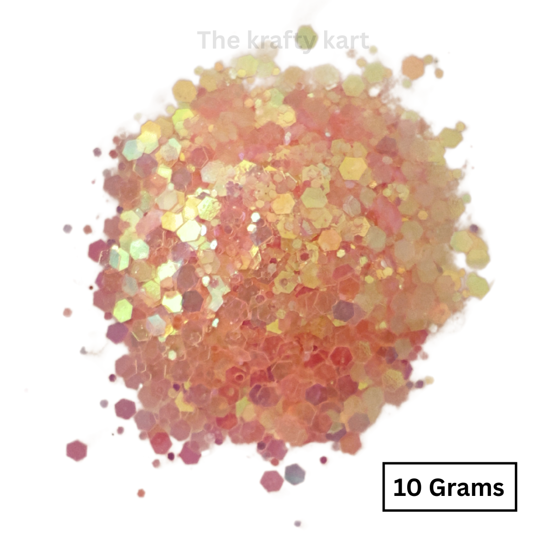 Glittery Hexagonal Chunks