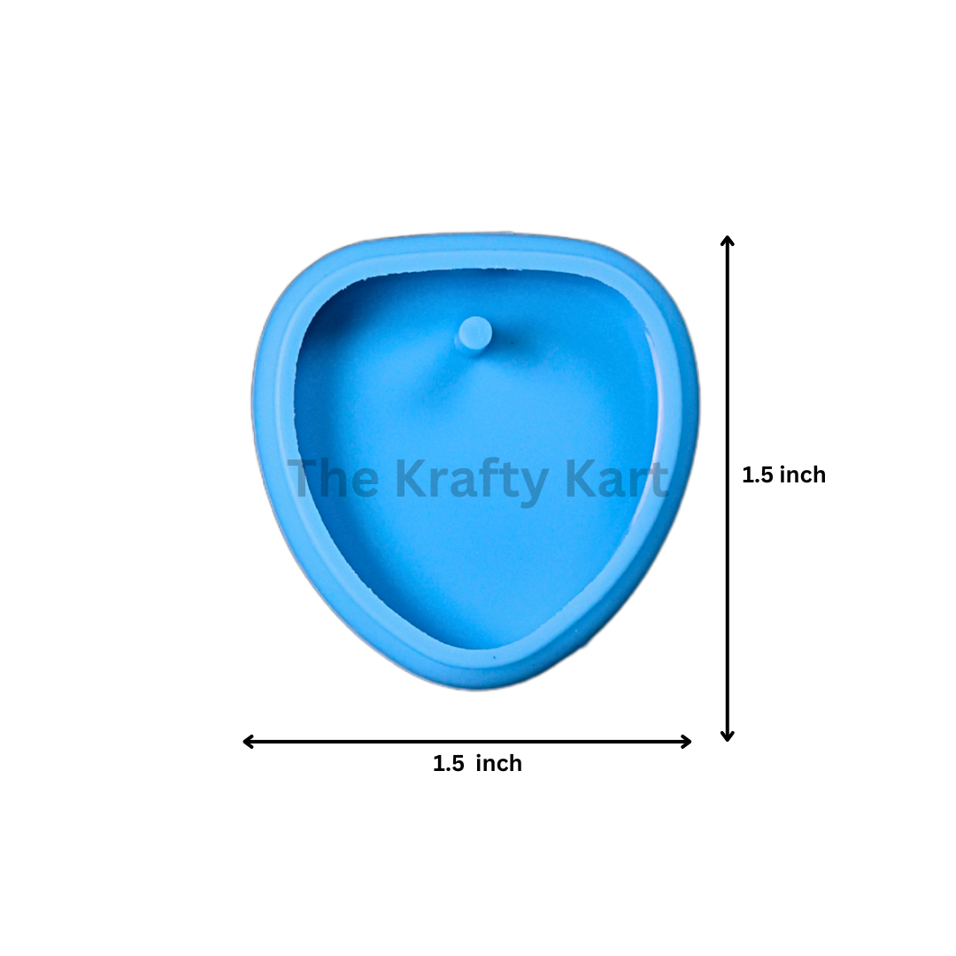 Triangle Curve Keychain Blue Mould