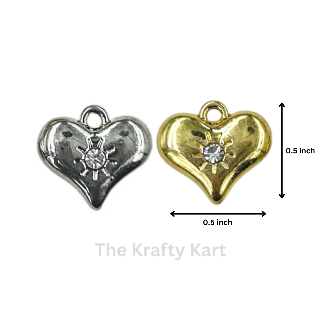 Anti-Tarnish Heart Pointed Charm Pendant