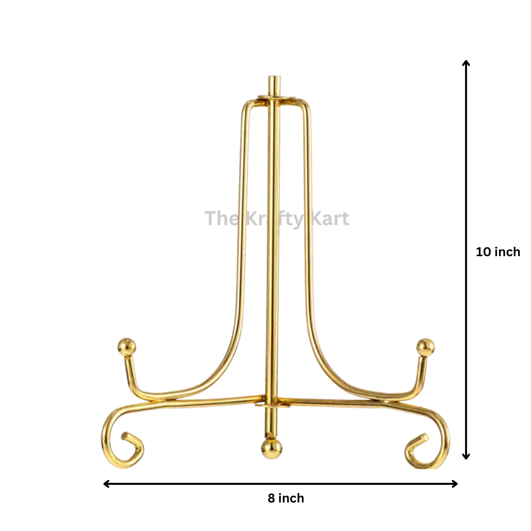 Foldable Curve Metal Stand (Golden)