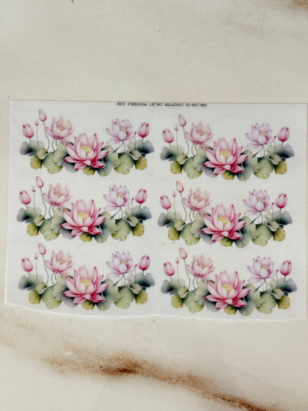 A5 Insert Sheet- Lotus (A)