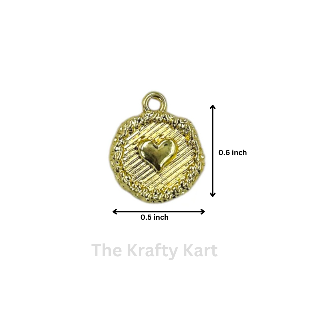 Anti-Tarnish Heart Charm Pendant (F)