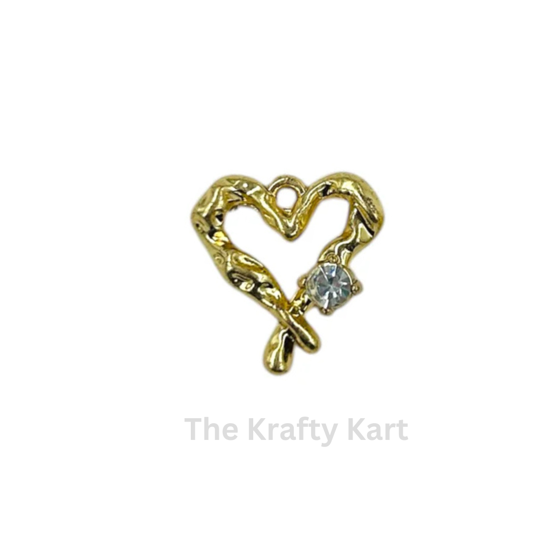 Anti-Tarnish Heart Charm Pendant (E)