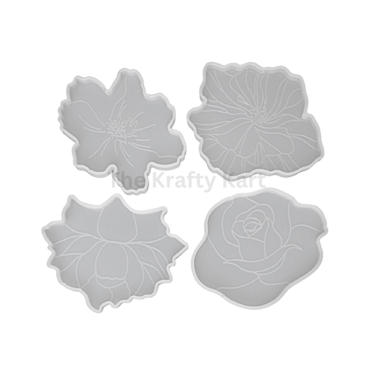 4Pcs Coaster Mould