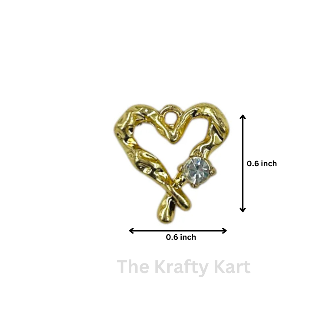 Anti-Tarnish Heart Charm Pendant (E)