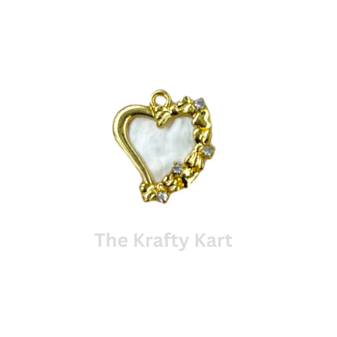 Anti-Tarnish Heart Charm Pendant (D)