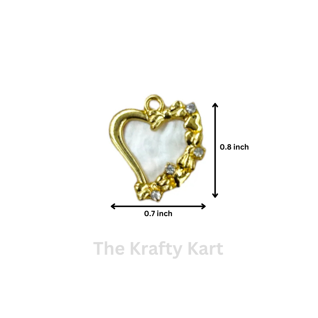Anti-Tarnish Heart Charm Pendant (D)