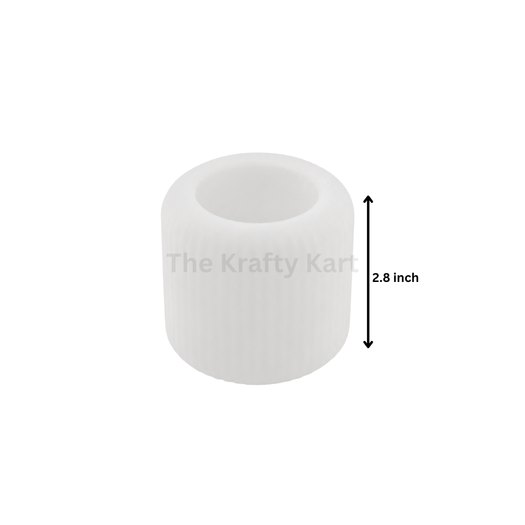 Ribbed Round Candle Holder Mould