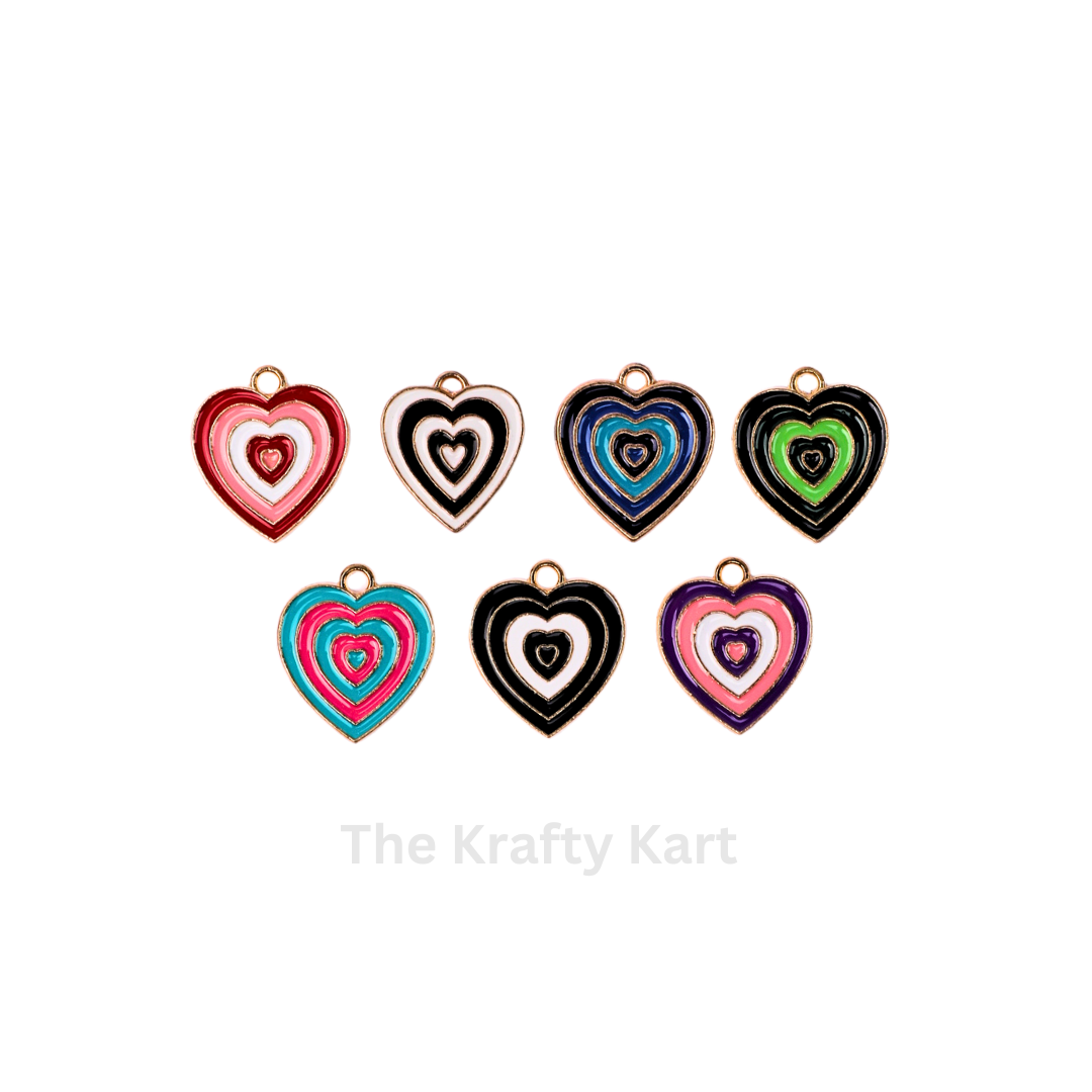 Charm - Multi Color Heart (340)
