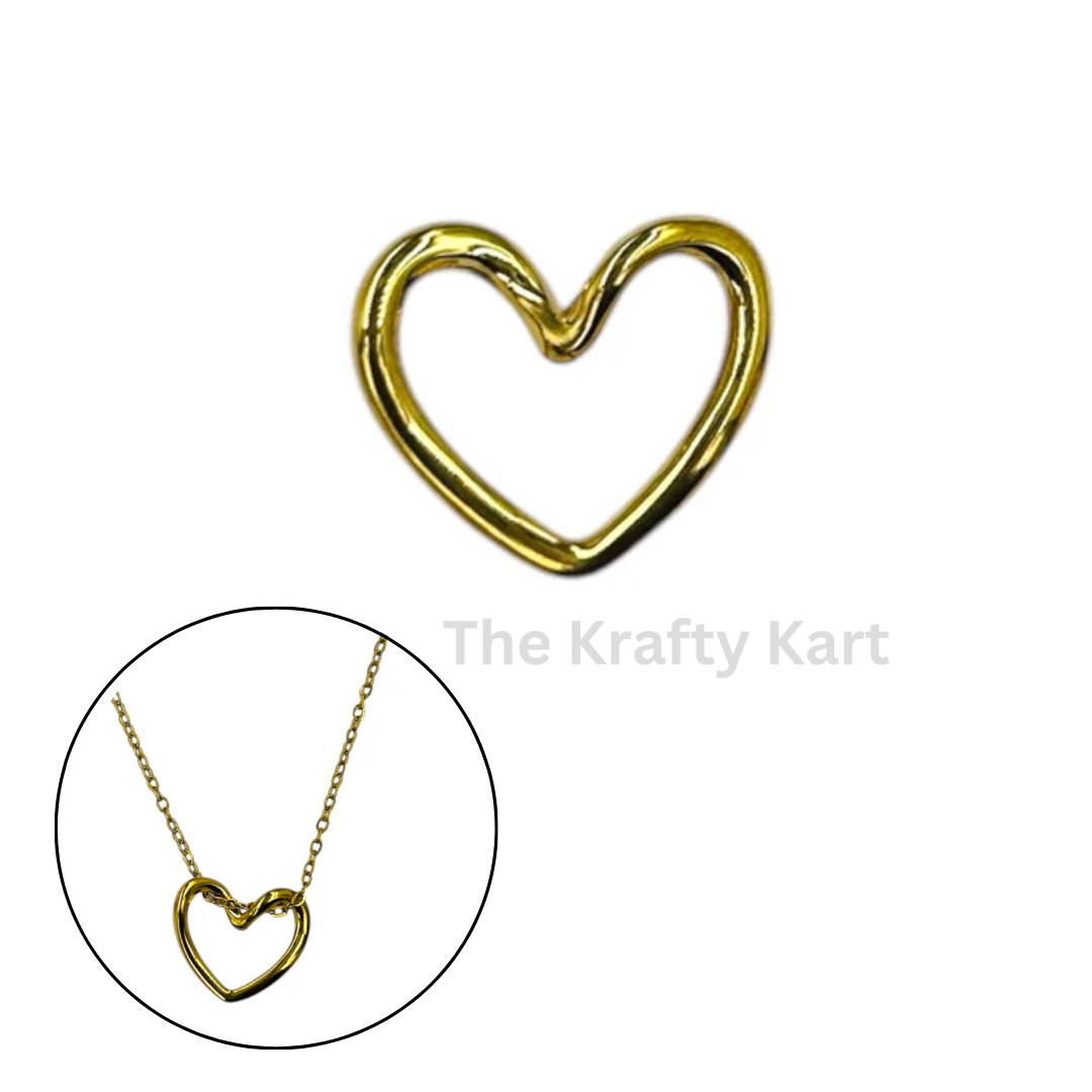 Anti-Tarnish Heart Charm Pendant (B)