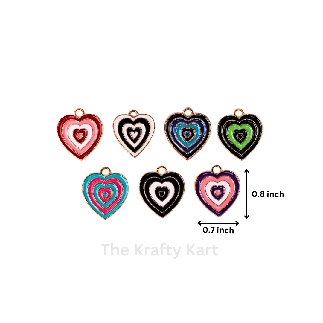 Charm - Multi Color Heart (340)