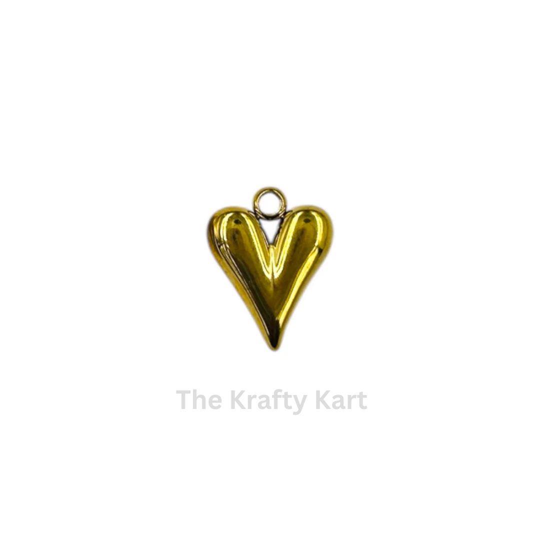 Anti-Tarnish Heart Charm Pendant (C)