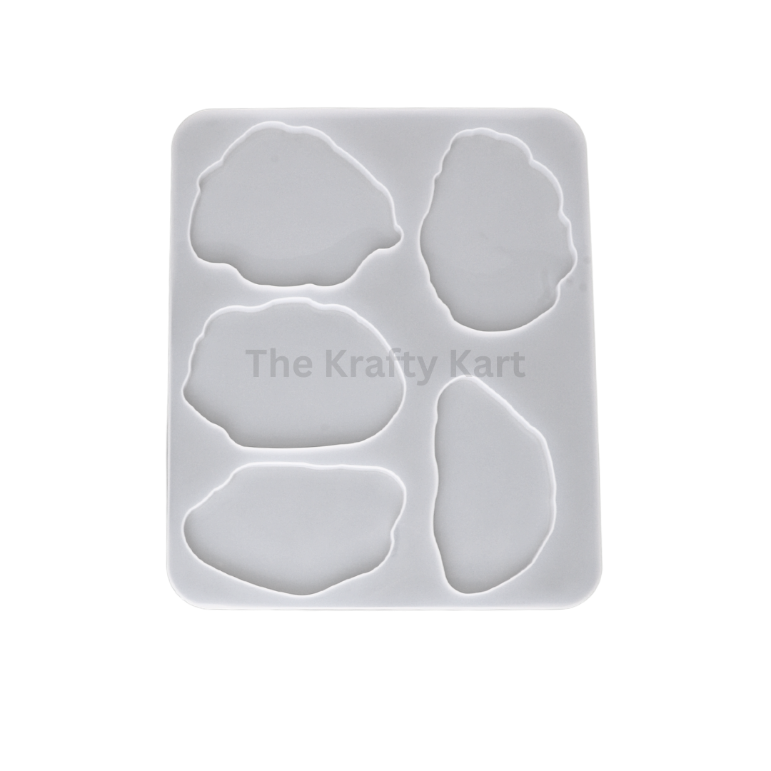 5 in 1 Agate Coaster Mould