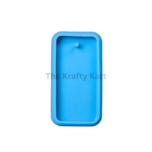 Rectangle Curve Keychain Blue Mould