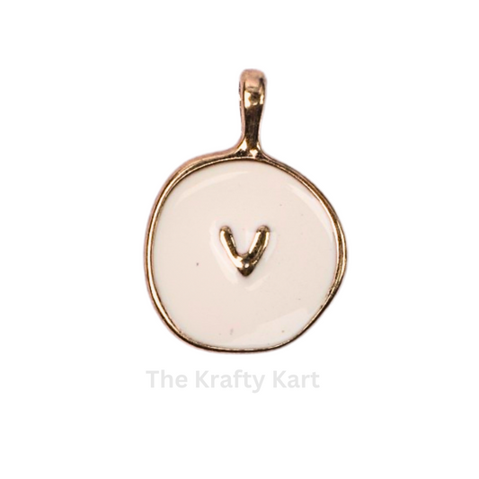 Charm - White Round Sign