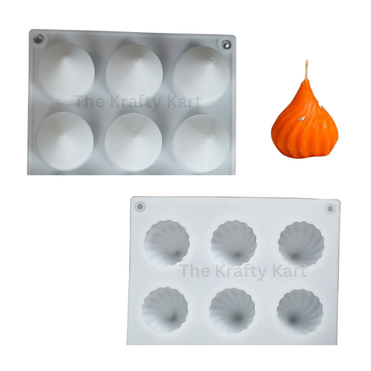 6 Cavity Modak Candle Mould