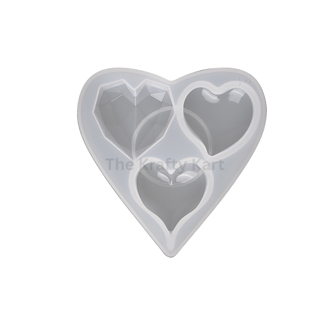 3 in 1 Heart Mould
