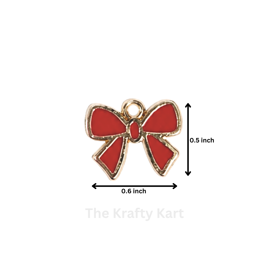 Anti-Tarnish Bow Charm Pendant (H)