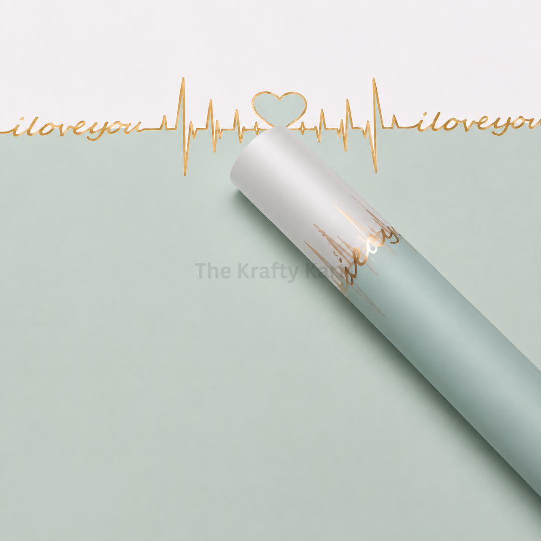 Wrapping Paper Plastic (Heartbeat)(5 Sheets)