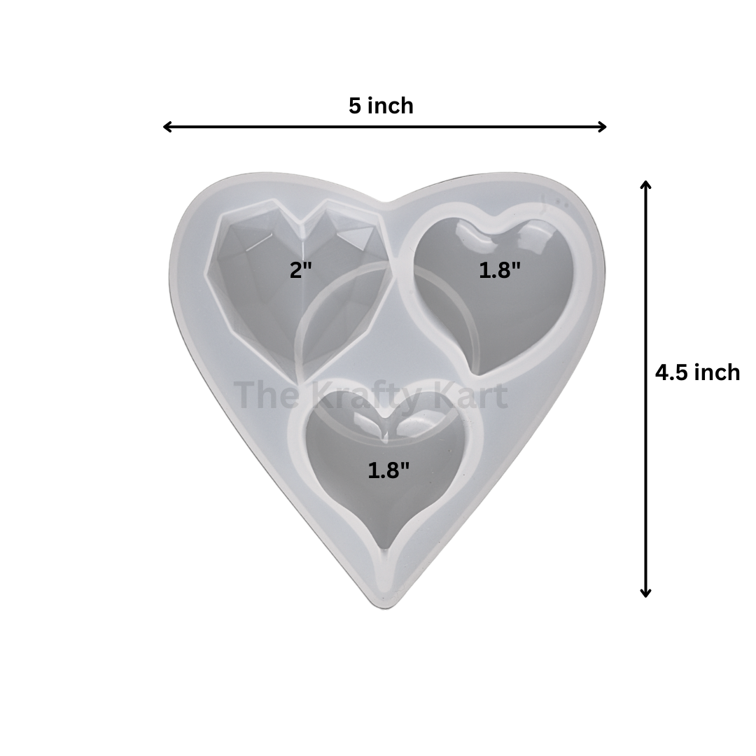 3 in 1 Heart Mould