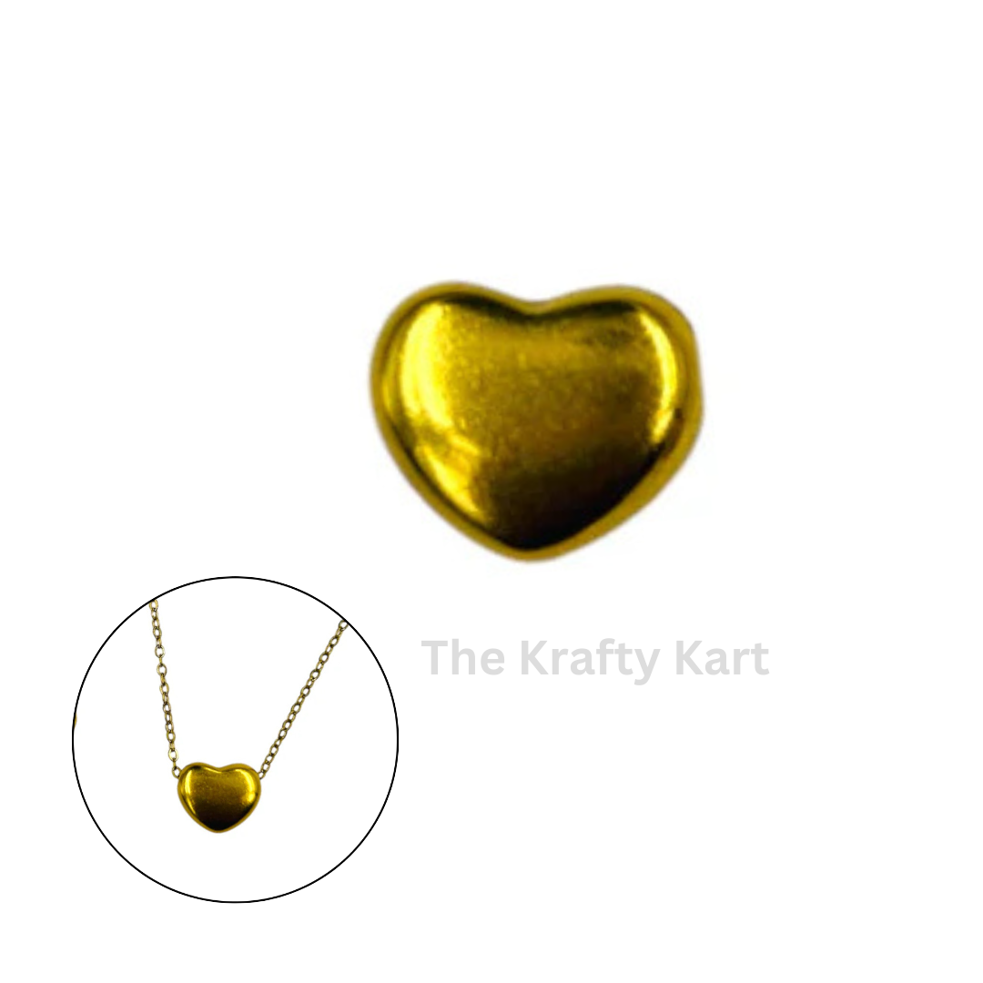 Anti-Tarnish Gold Heart Charm Pendant