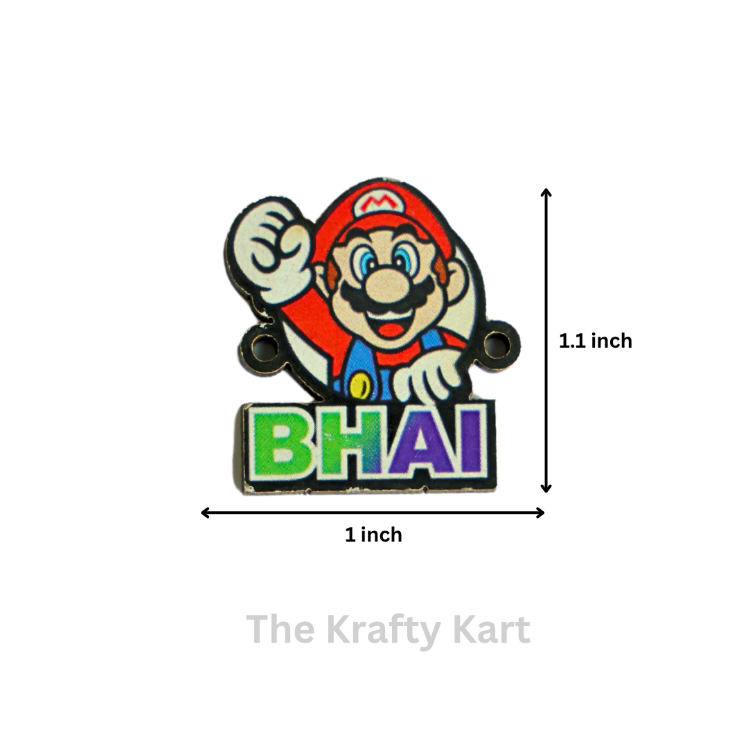 MDF Rakhi Charm - Mario