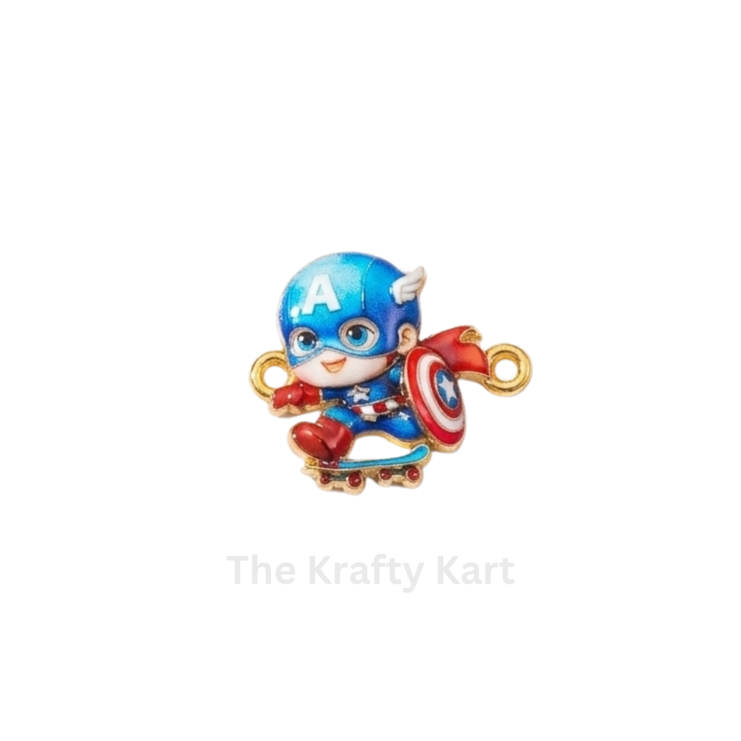 3D Rakhi Charm - Caption America