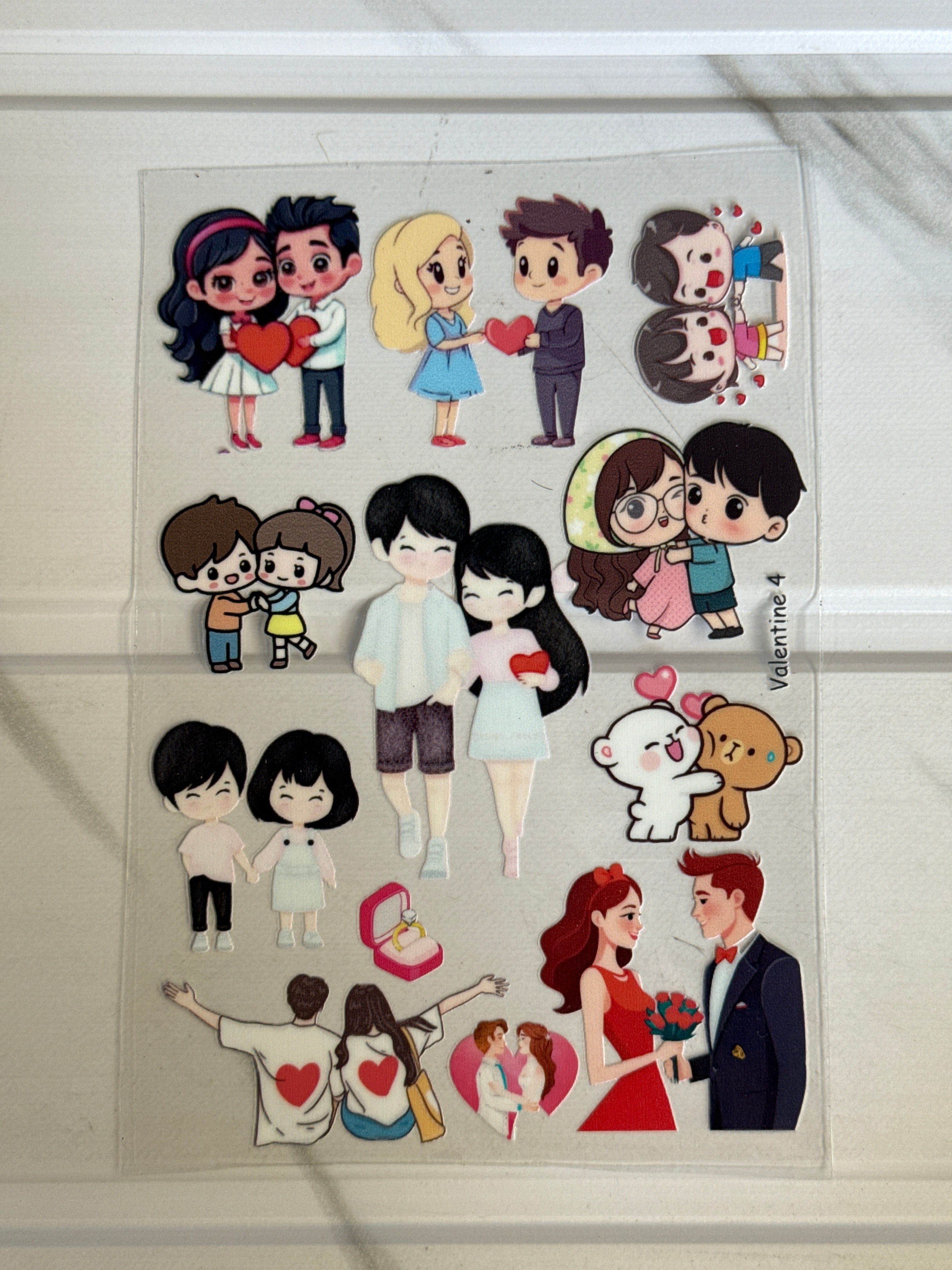 Cute Couple - Peel Of Sticker