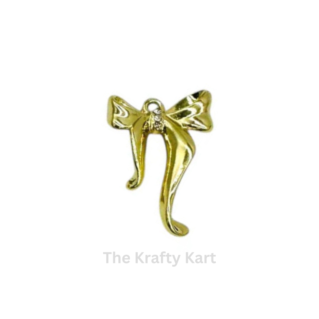 Anti-Tarnish Bow Charm Pendant (A)