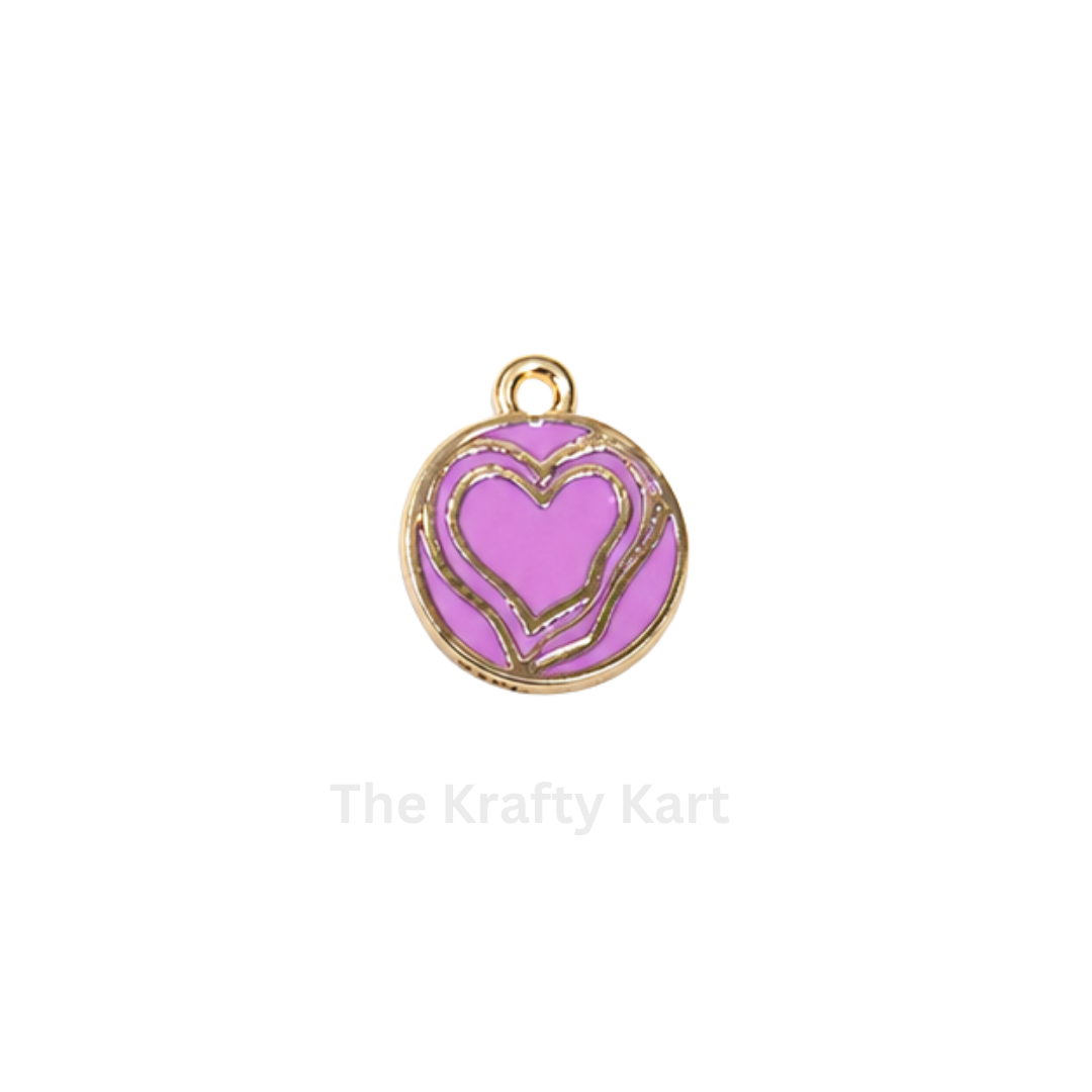 Anti-Tarnish Heart Charm Pendant (R)