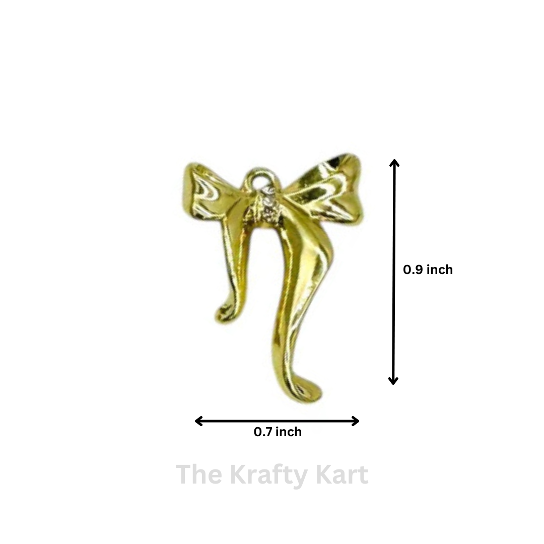 Anti-Tarnish Bow Charm Pendant (A)