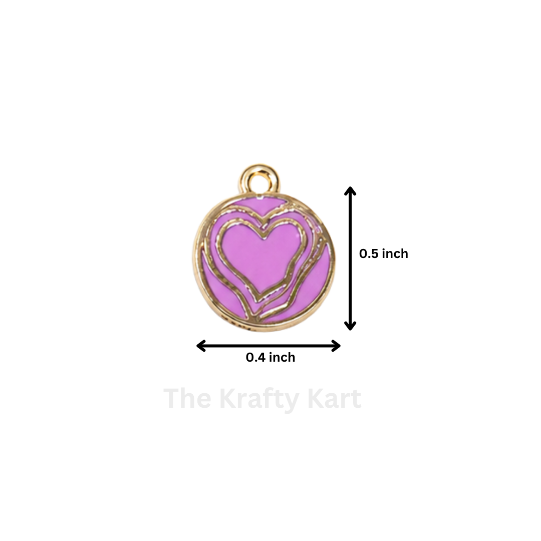 Anti-Tarnish Heart Charm Pendant (R)