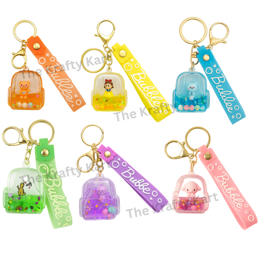 Animated Water Keychain - School Bag