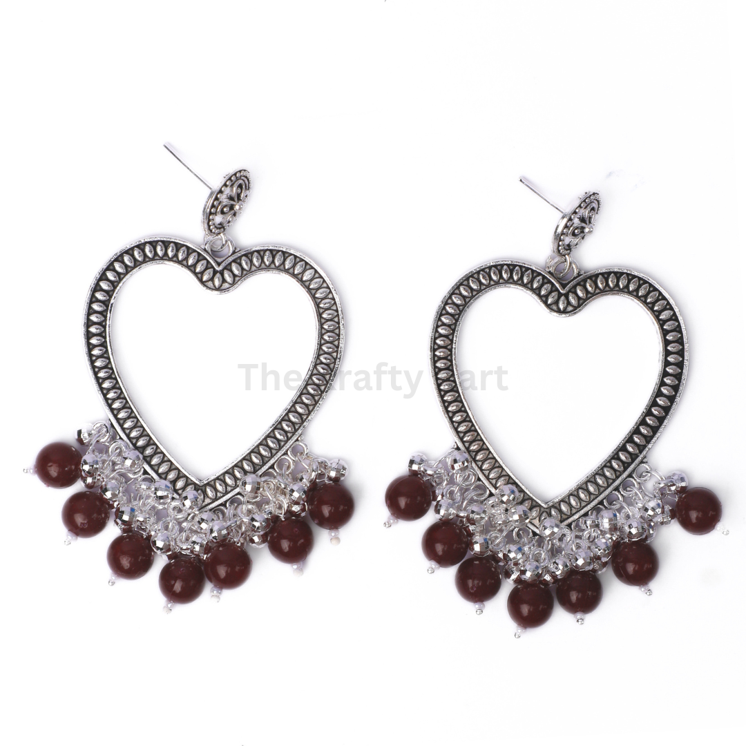 Colourful Heart Resin Jhumka