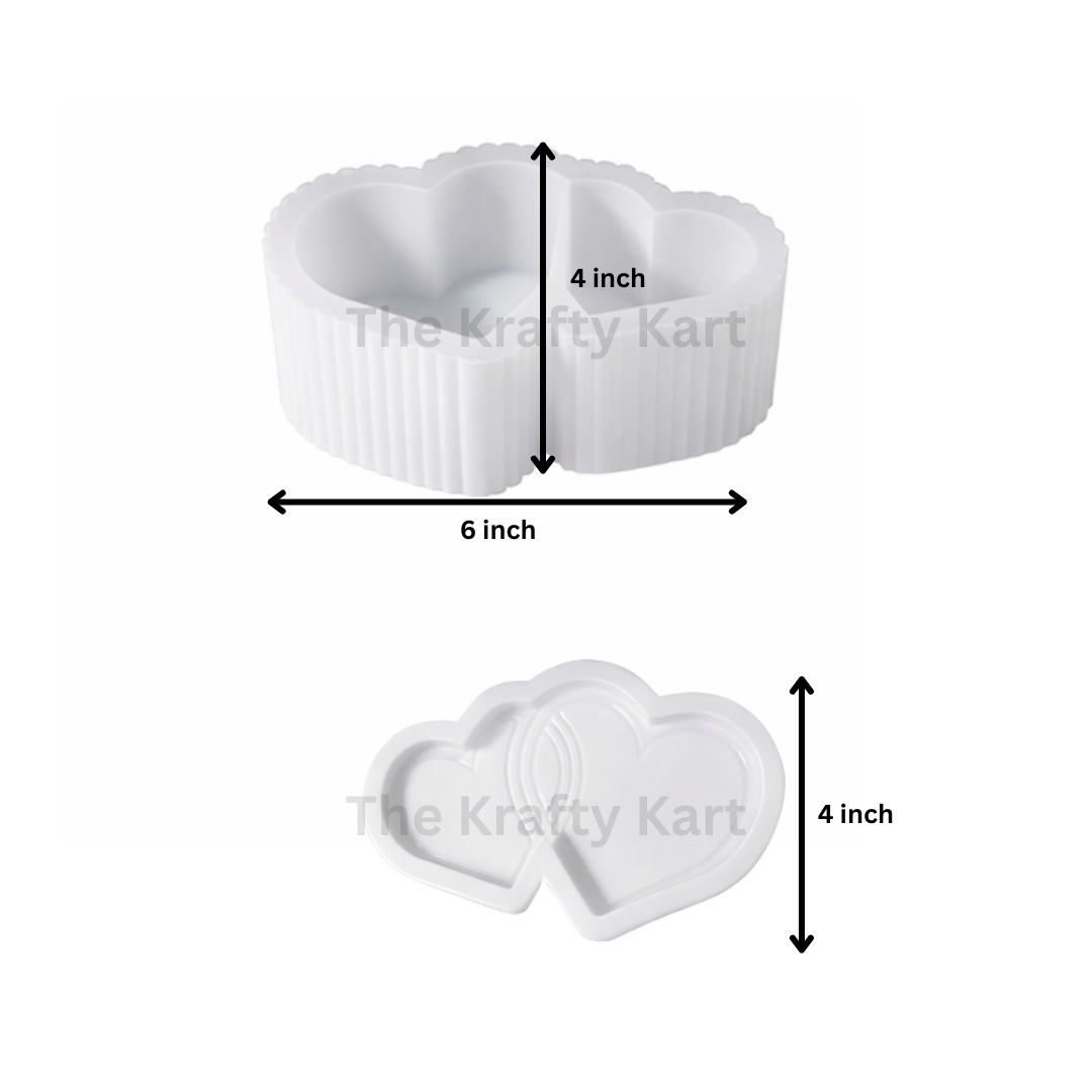 Double Heart Storage Box Mould