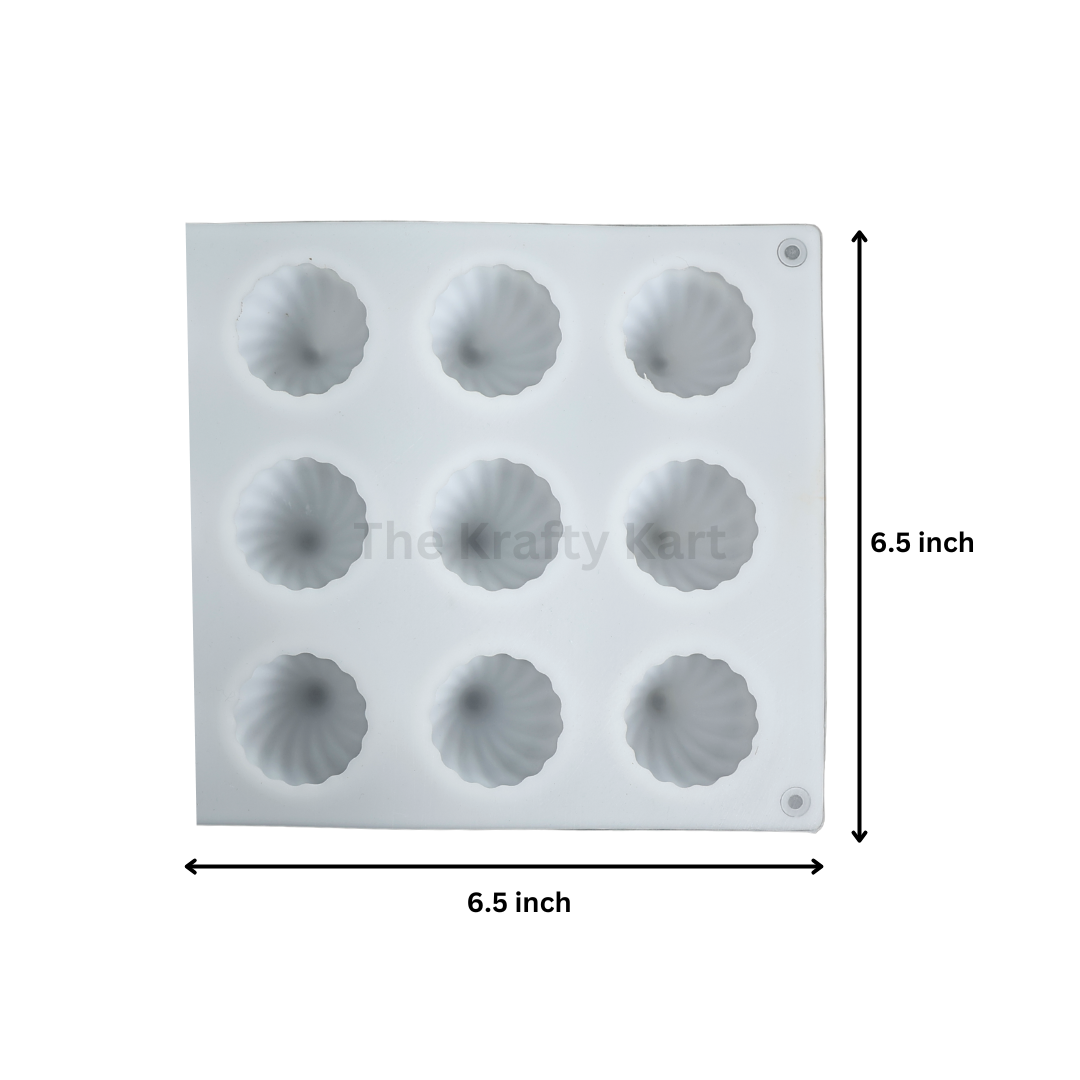 9 Cavity Modak Candle Mould