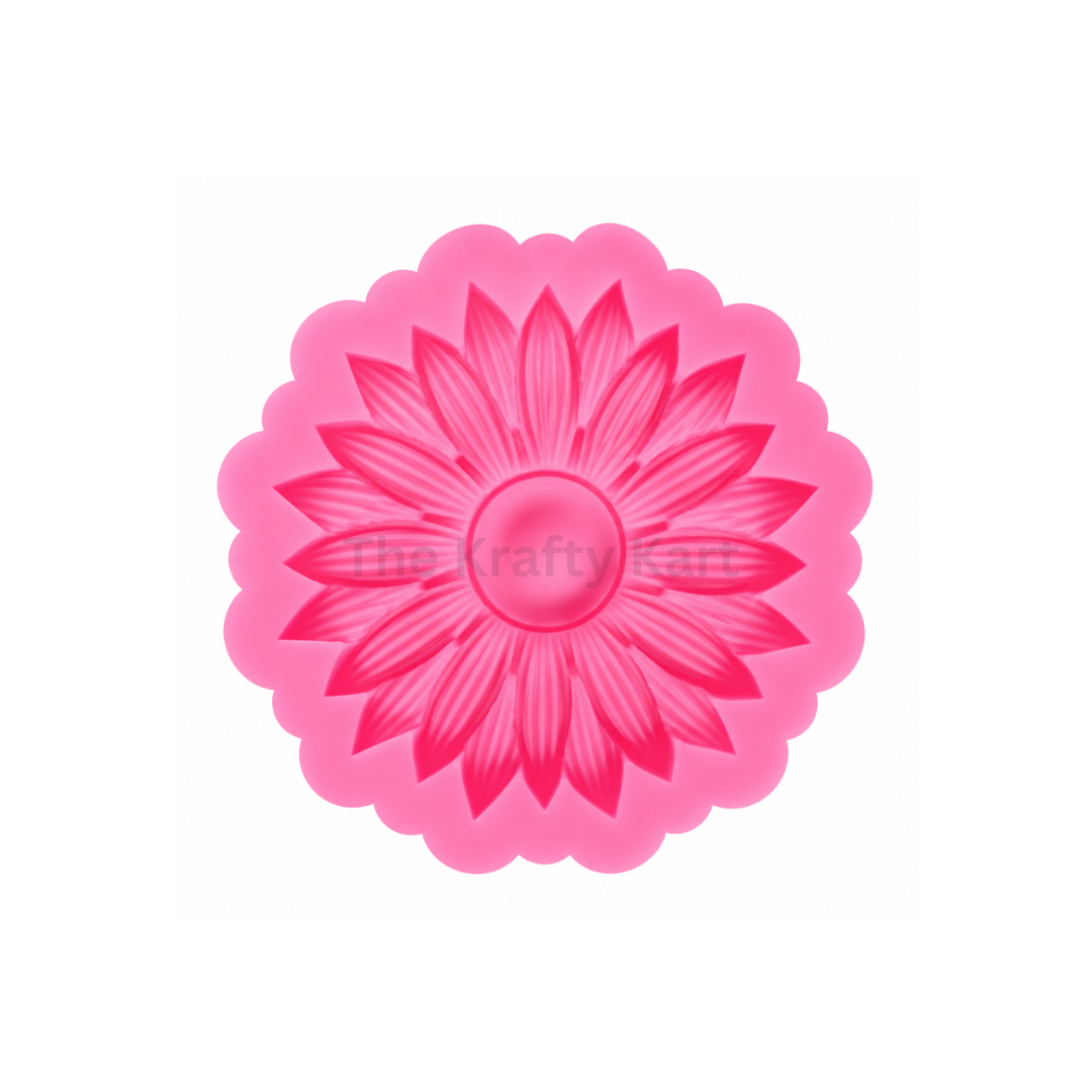 Pink Sunflower Candle Mould (B)