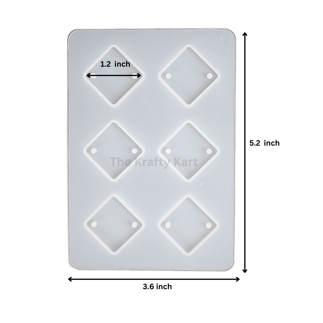 6 Cavity Diamond Rakhi Mould
