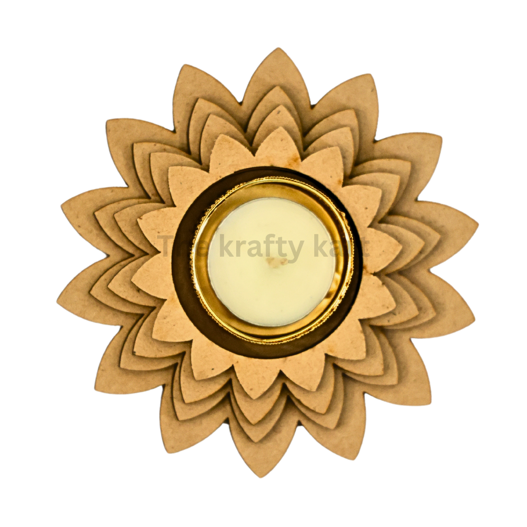 MDF Diwali T-Light Holder (G)