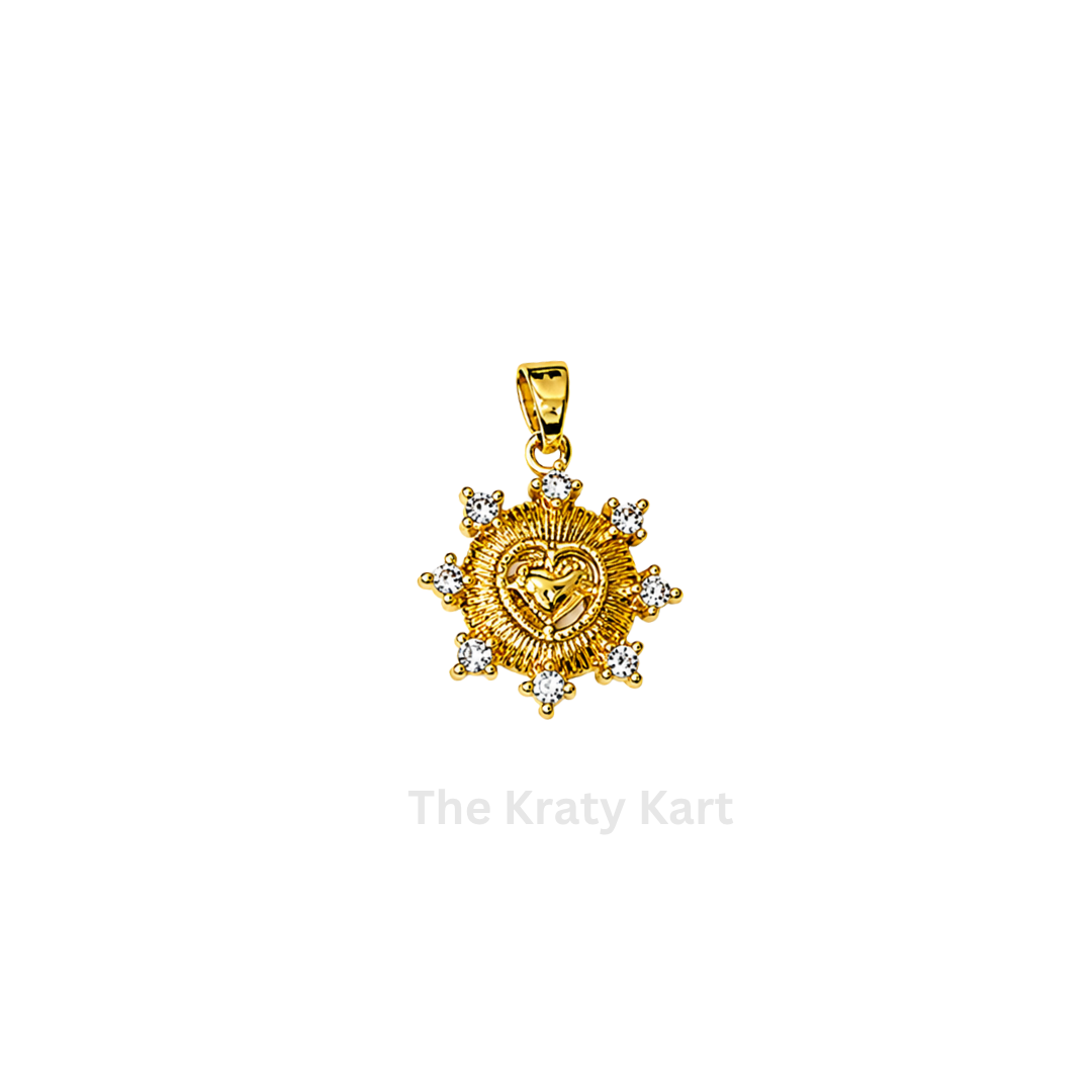 Anti-Tarnish Heart Charm Pendant (K)