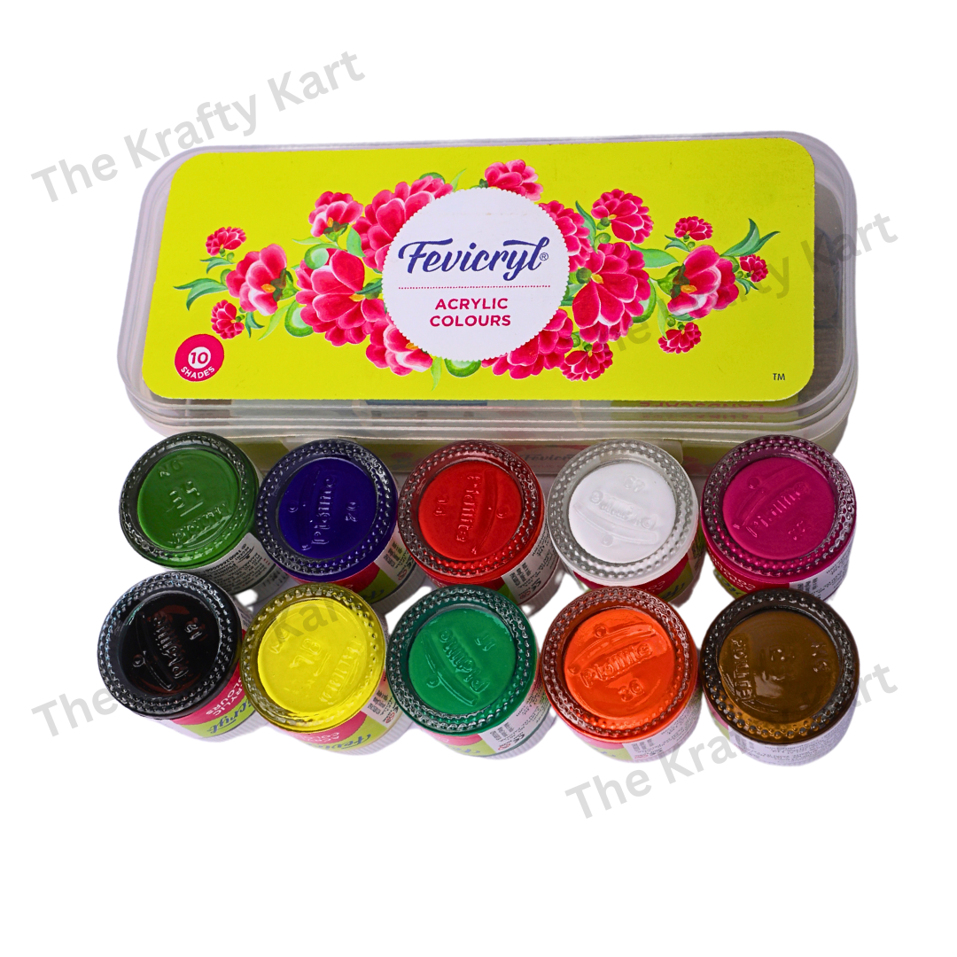 Fevicryl Acrylic Colours Kit (Set Of 10 Colours)
