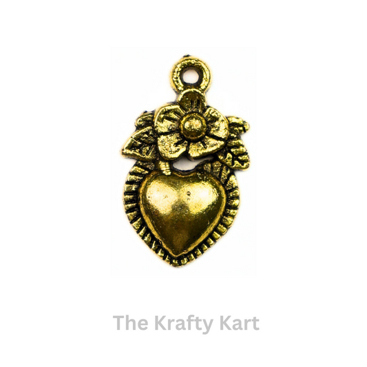 Golden Charm - Heart (165)