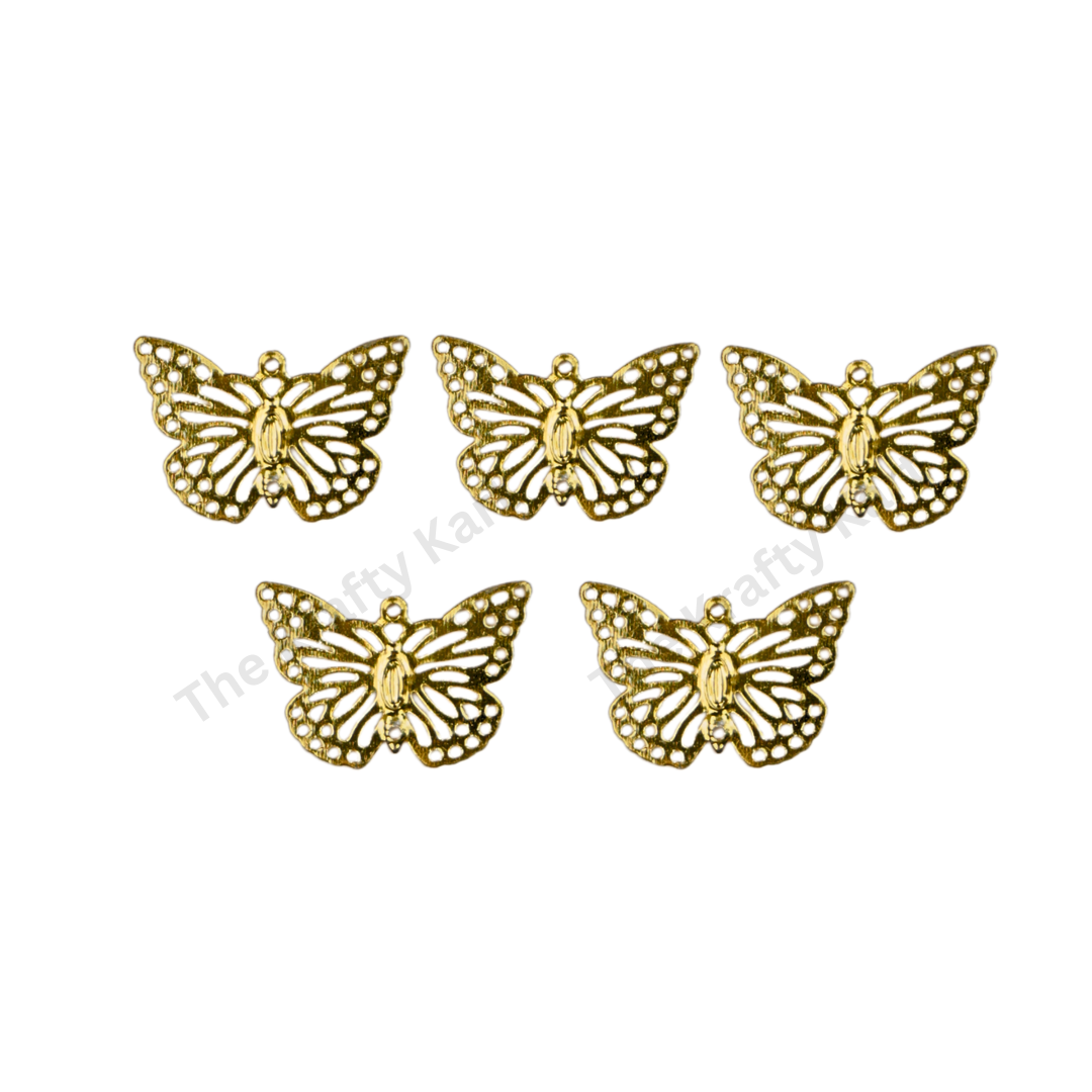 Metal Butterfly Charm (A)