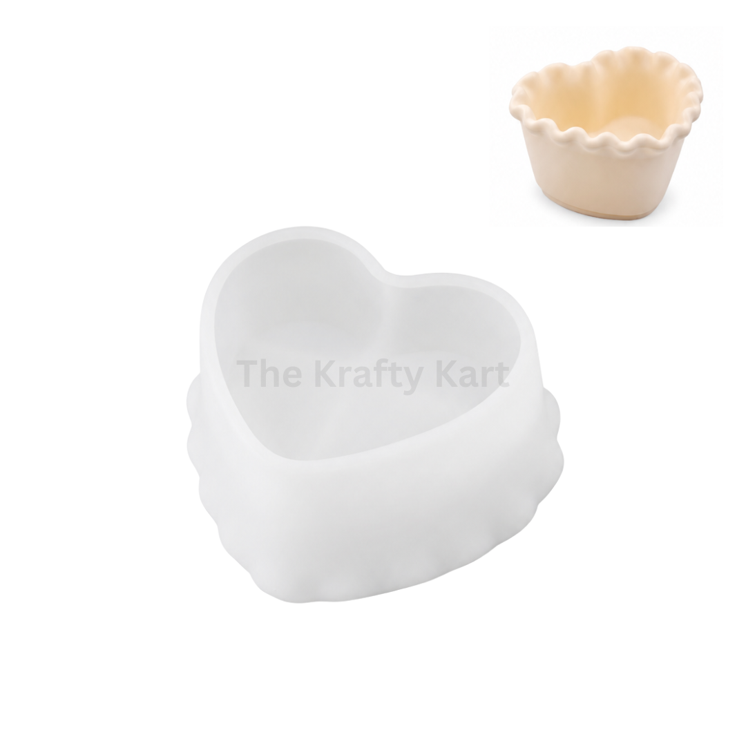 Love Wave Lace Candle Cup Mould