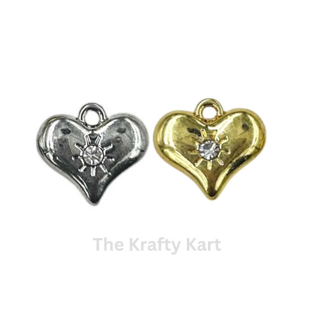 Anti-Tarnish Heart Pointed Charm Pendant