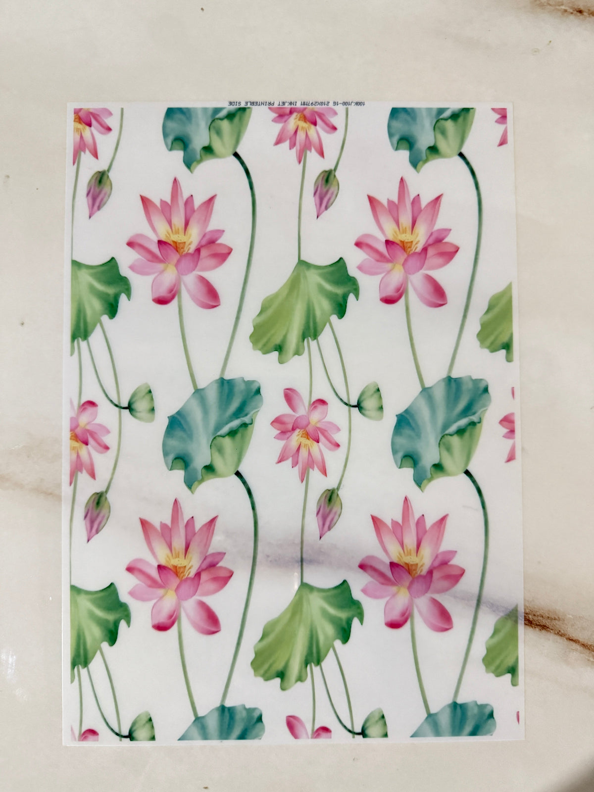 A4 Insert Sheet - Lotus (D)