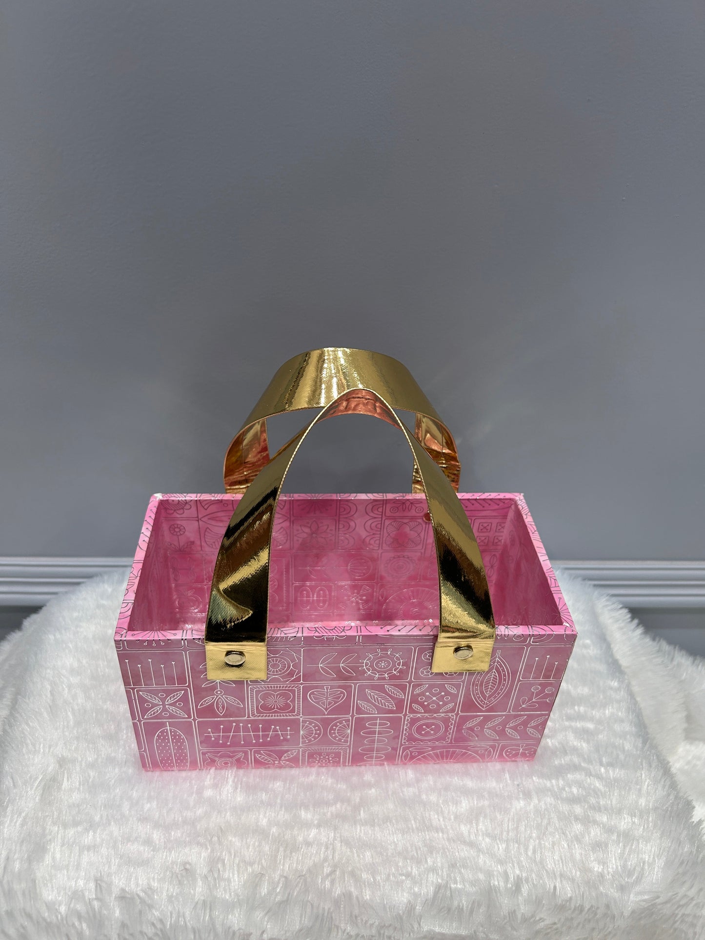 Pink Box With Golden Grip