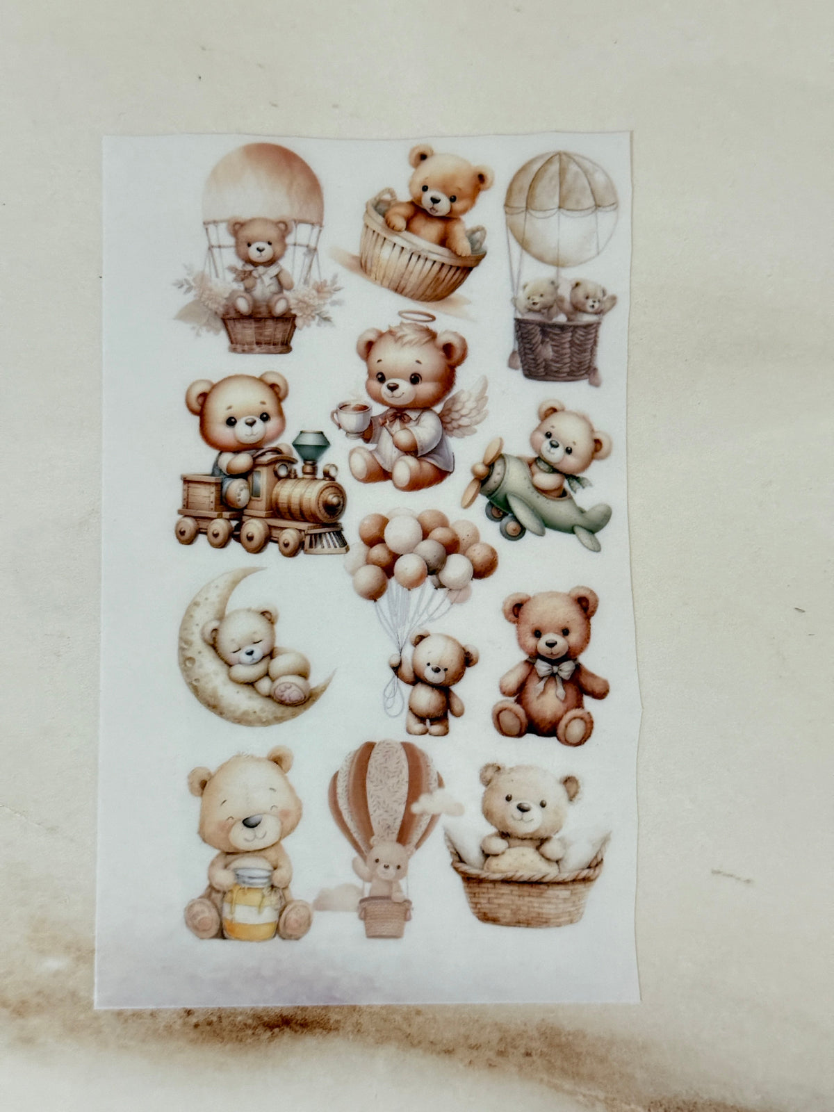 A6 Insert Sheet - Teddy Bear